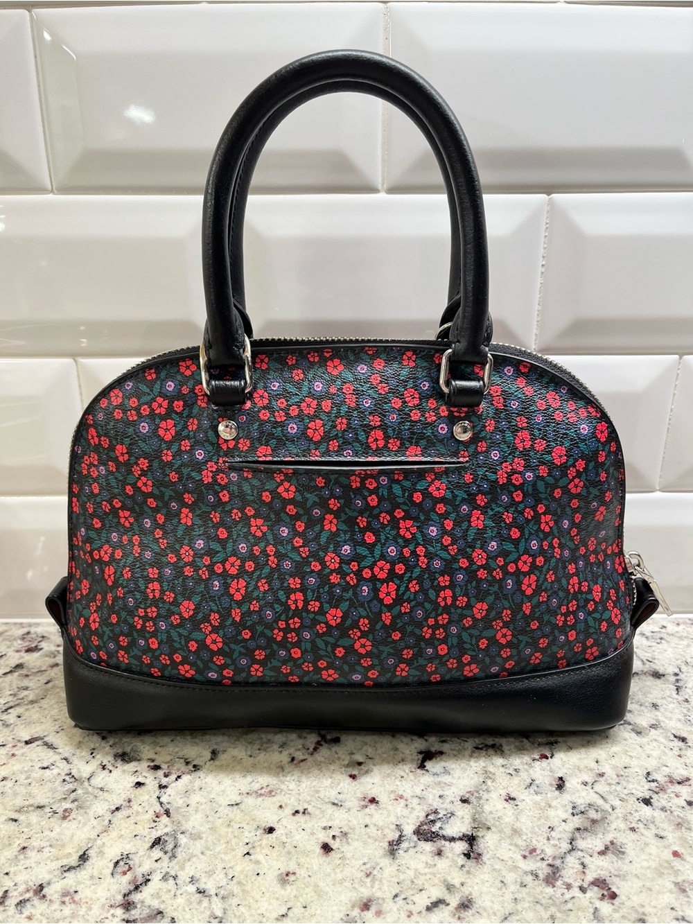 Coach Mini Sierra Satchel Crossbody Bag in a Floral Print NWOT - Picture 3 of 12